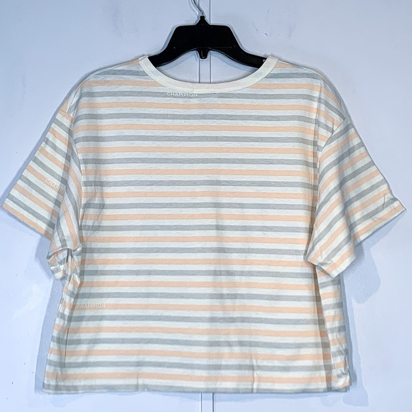 Champion 100% Cotton Stripe Cropped Top - Picture 4 of 6